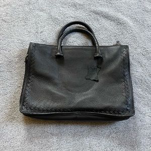 Bottega Veneta Men’s Leather Woven Messenger Bag